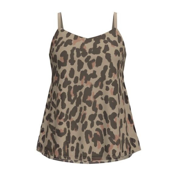 LuLaRoe Maya Small Cheetah Print Camisole Mesh Top - Picture 1 of 5